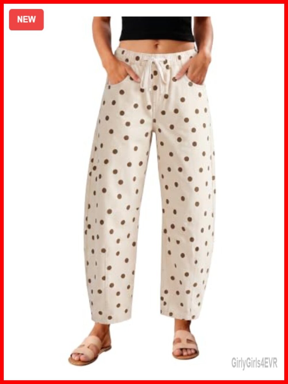 High Rise Barrel Jeans Pull On Stretch Denim Cropped Wide Leg